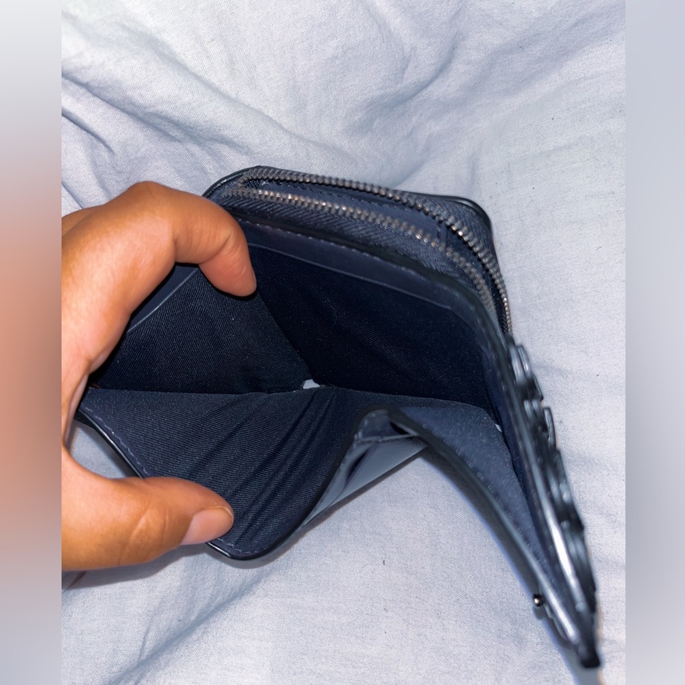 Coach Navy Blue Butterfly Embellished Wallet - Picture 5 of 6